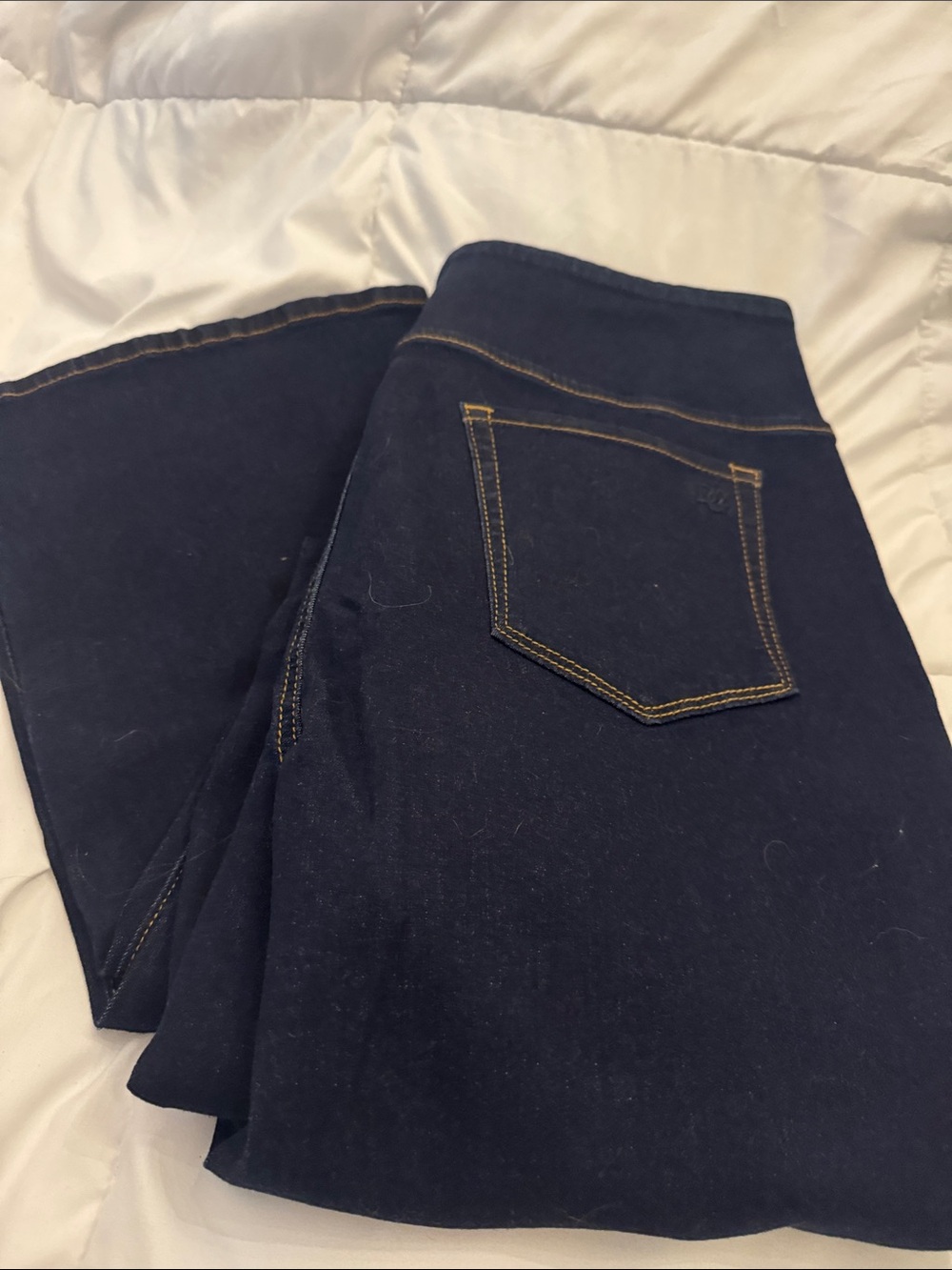 DG2 by Diane Gilman Dark Blue Pull-On Tall Jeggings with Contrast Stitching